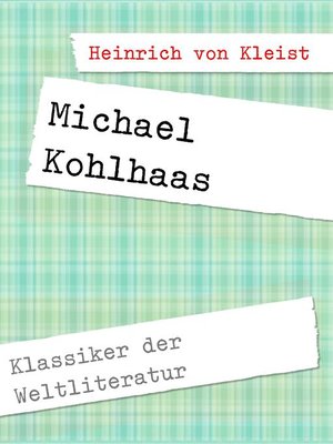 cover image of Michael Kohlhaas
